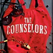 the counselors by jessica goodman cover featuring a bloodied red one piece swimsuit with a whistle and black sunglasses on it the counselors by jessica goodman cover featuring a bloodied red one piece swimsuit with a whistle and black sunglasses on it