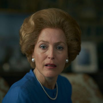 the crown s4 picture shows margaret thatcher gillian anderson filming location wrotham park