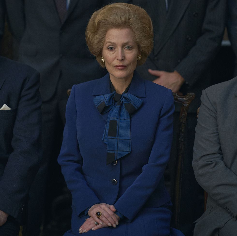 gillian anderson as margaret thatcher in the crown
