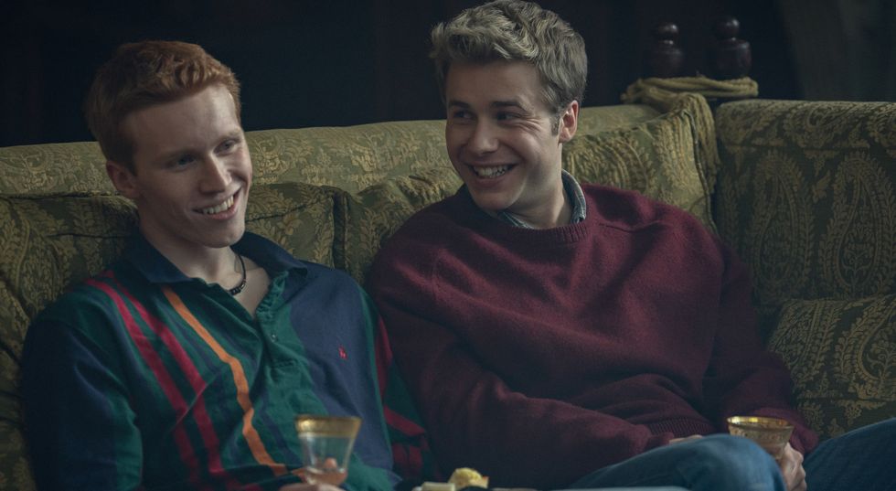 luther ford as prince harry, ed mcvey as prince william credit justin downing