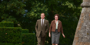 Tobias Menzies en Olivia Coleman als Prins Philip en Koningin Elizabeth in het derde seizoen van The Crown