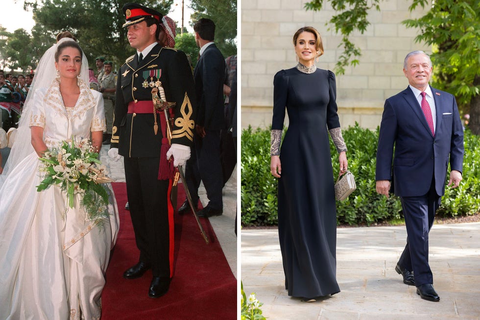 King Abdullah & Queen Rania's Wedding Compared to Prince Hussein ...