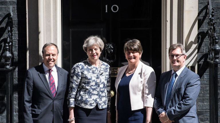 The Conservatives and DUP sign an agreement