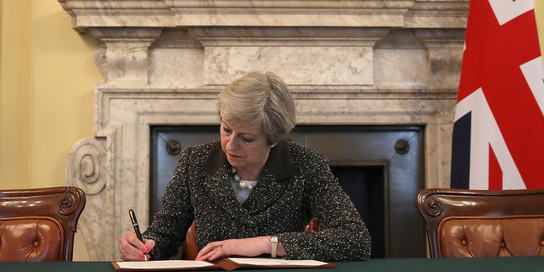Theresa May signs article 50