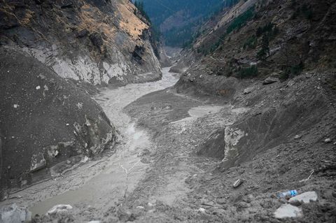 india climate glacier flood