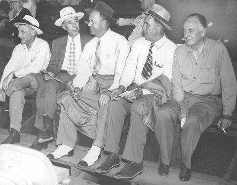 JAN 17 1948; This group of major league scouts, all former big league players themselves, were on ha