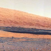 this image taken by the mast camera on nasa curiosity rover highlights the interesting geology of mount sharp where the rover landed