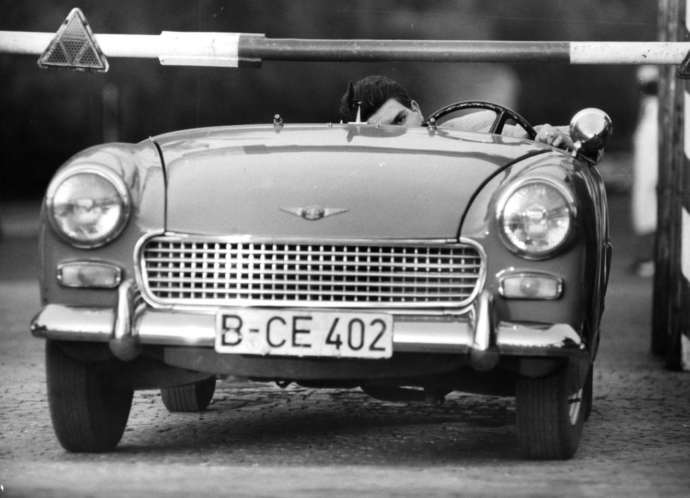 Heinz Meixner Driving Sprint Car In Berlin, Germany