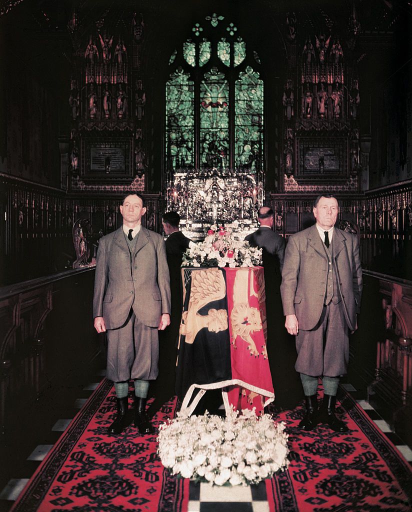 Men Standing by Casket of King George VI