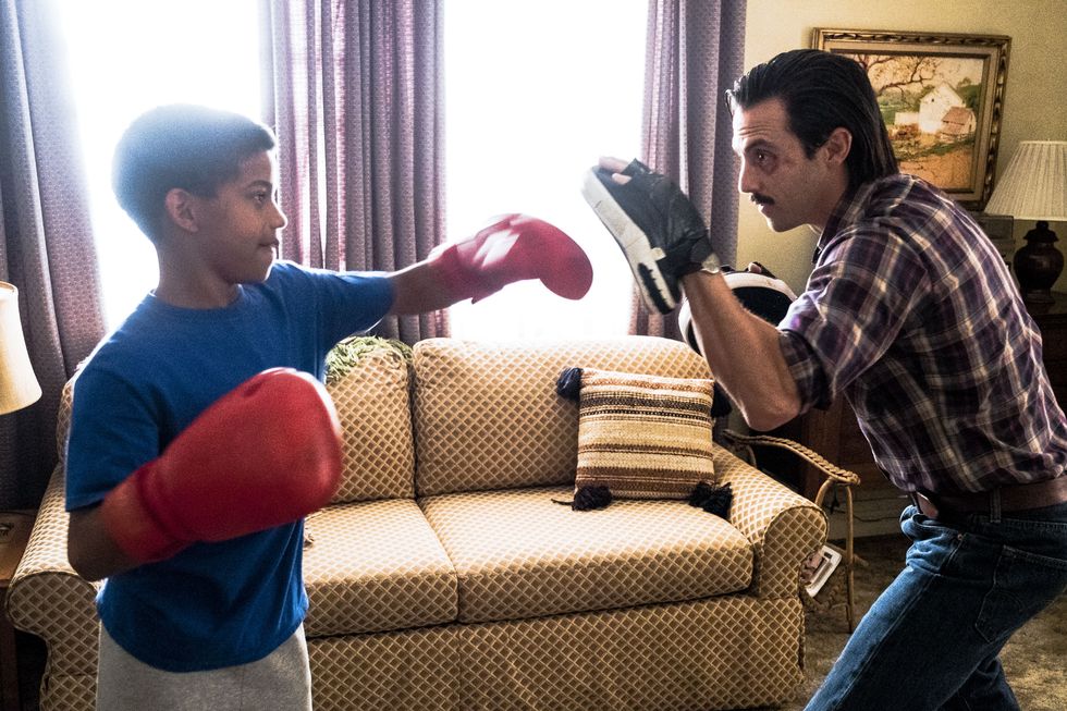 THIS IS US -- 'Kamsahamnida' Episode 306 -- Pictured: (l-r) Lonnie Chavis as Young Randall, Milo Ventimiglia as Jack Pearson