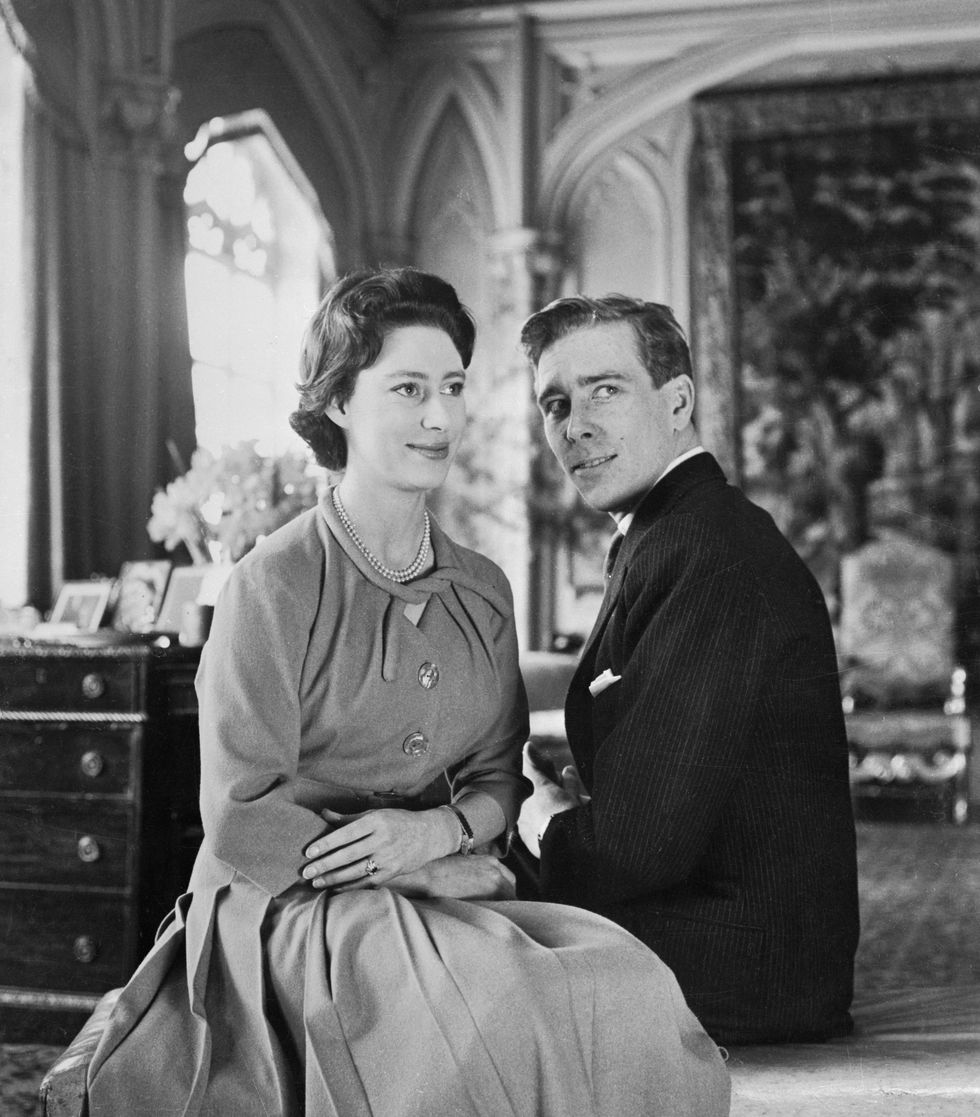 portrait of princess margaret and anthony armstrong jones sitting