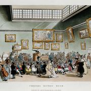 christie's auction room color print after pugin and rowlandson