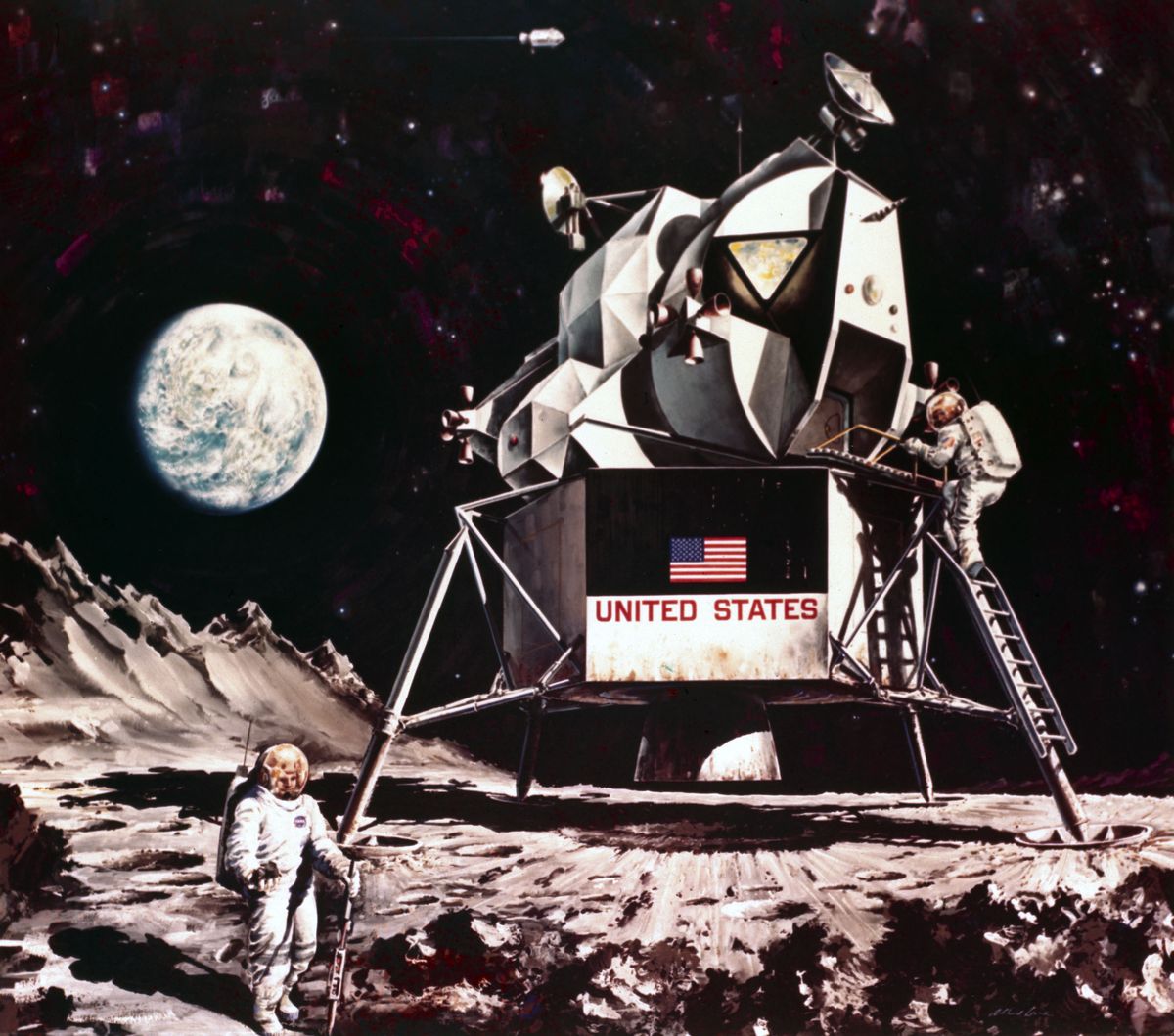 Artist impression of the Apollo Lunar Module, 1968.