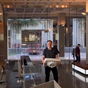 elon musk brings sink into twitter office