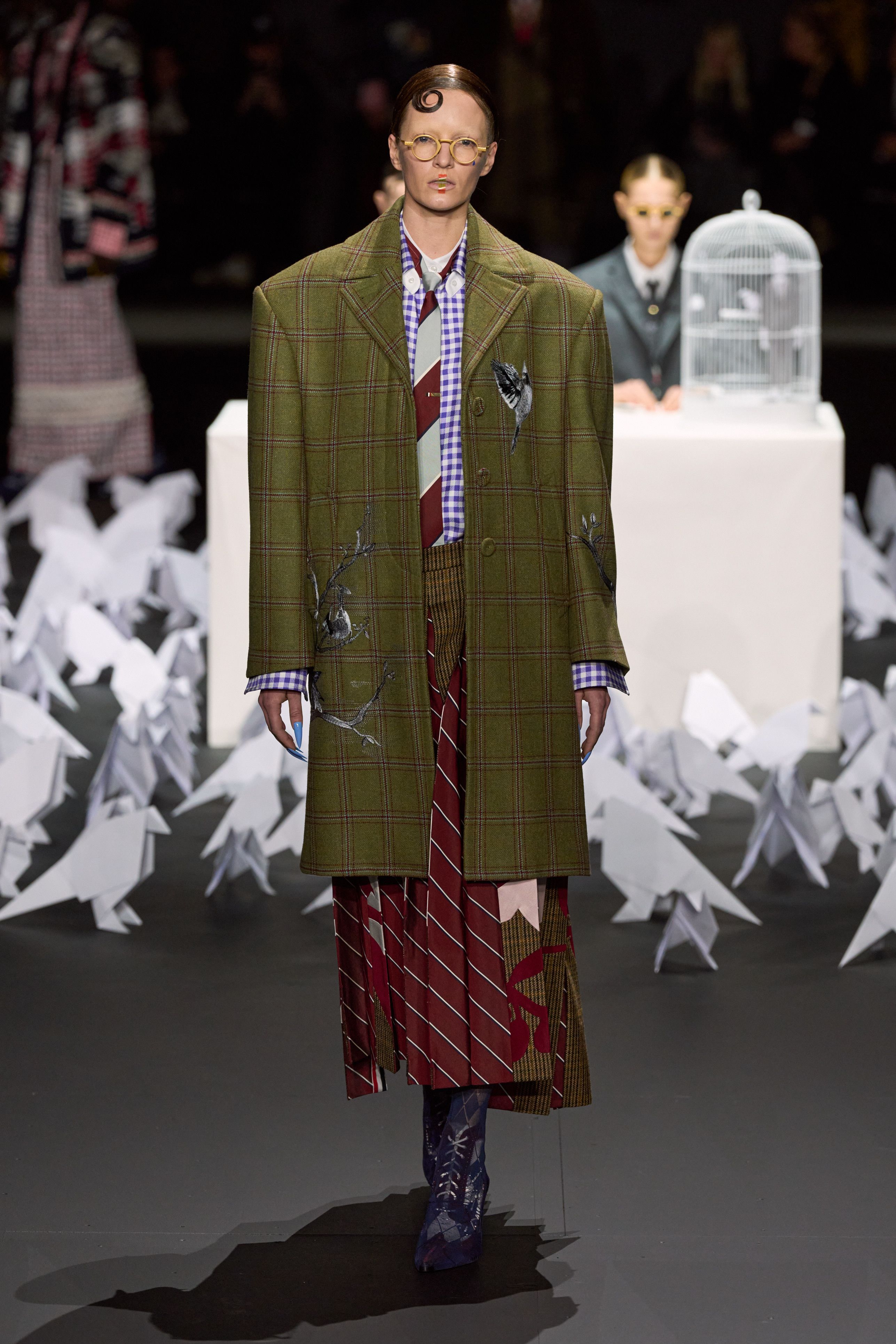 美品 THOM BROWNE ロングコート【限定シーズンモデル】 トム ブラウン(THOM BROWNE) 2024-25年秋冬ウィメンズ&メンズ