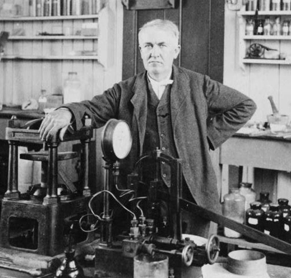 Thomas Edison in his laboratory in 1901