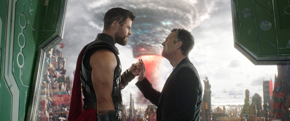 thor ragnarok 2017 chris hemsworth y mark ruffalo
