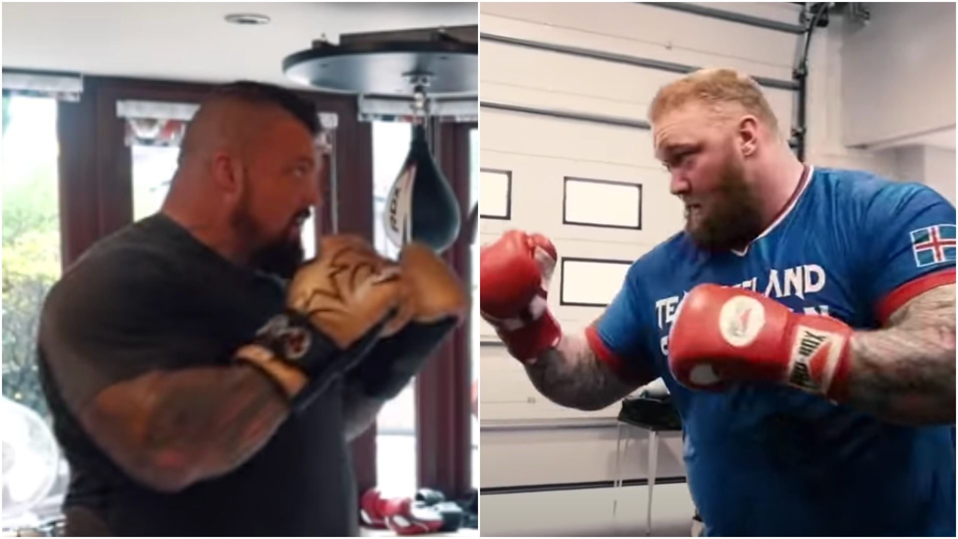 Eddie Hall and Hafthor Björnsson Share Boxing Training Videos