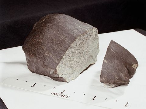 Meteorite and Ruler