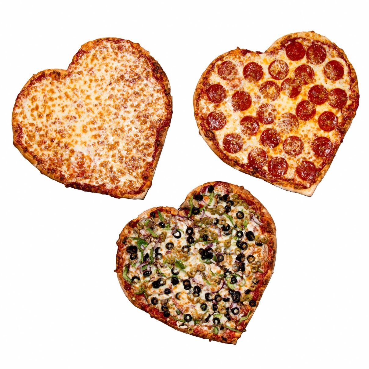 Heart-Shaped Pizzas