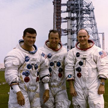 apollo 13 astronauts fred haise, jim lovell, and ken mattingly.