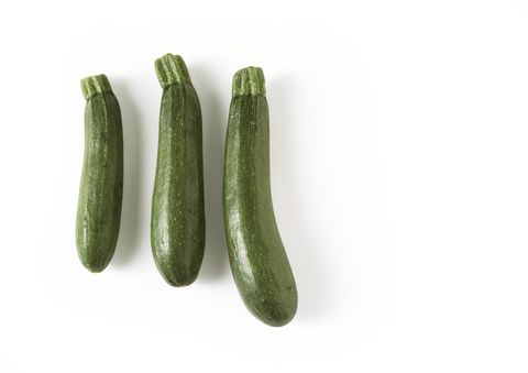 three zucchini, full length