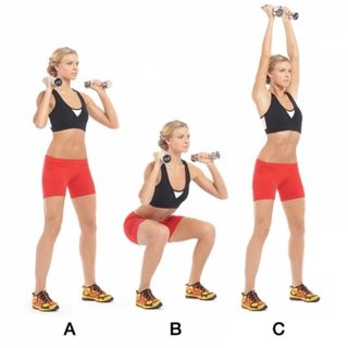 Shoulder, Weights, Exercise equipment, Arm, Standing, Joint, Leg, Human leg, Abdomen, Kettlebell, 