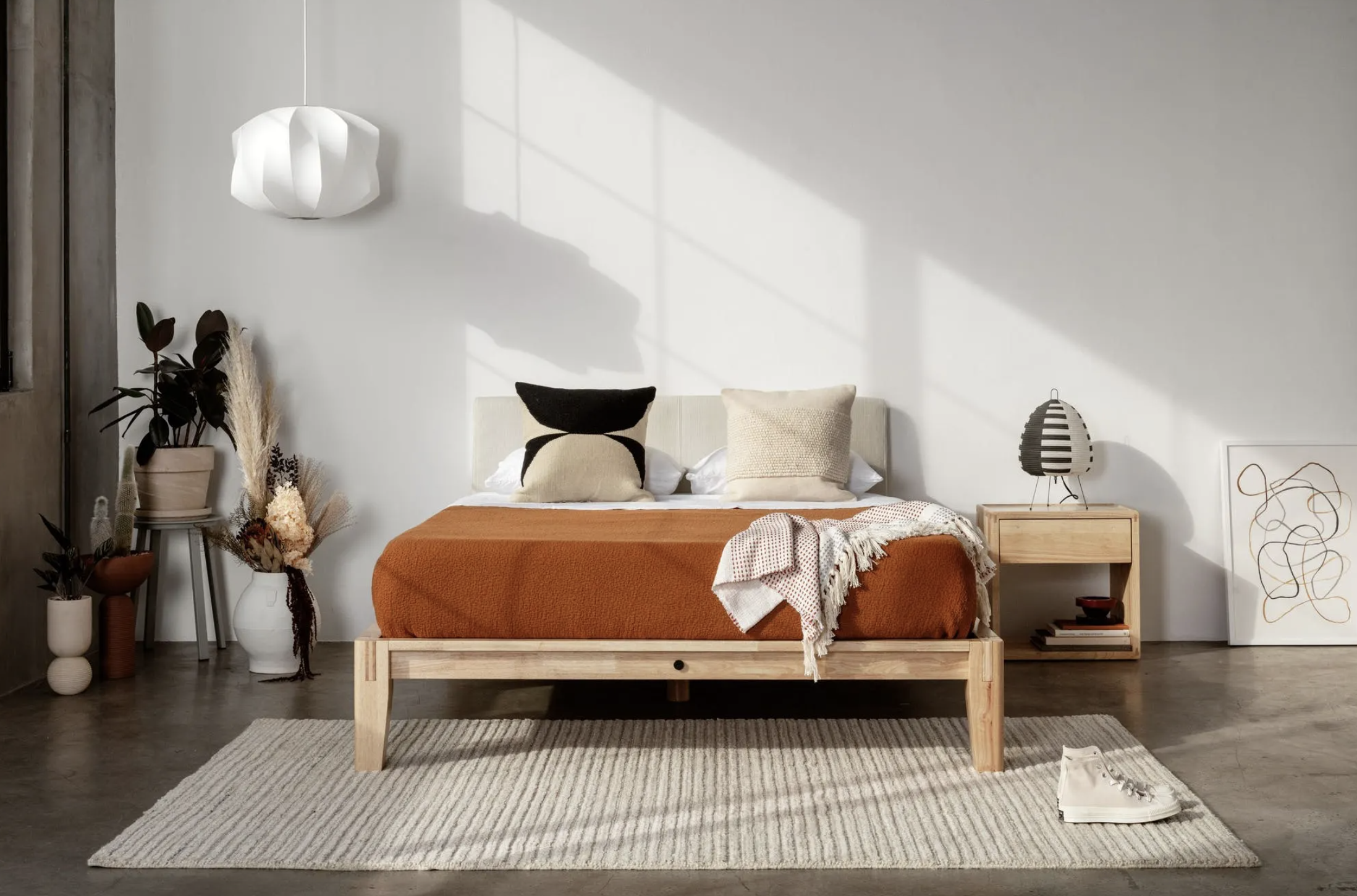 Solano King Wood Bed Headboard Cushion + Reviews