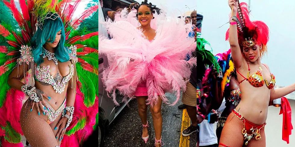 リアーナ、バルバドスの女王降臨の収穫祭パレード衣装ヒストリー