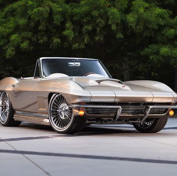 a corvette parked on the side of the road