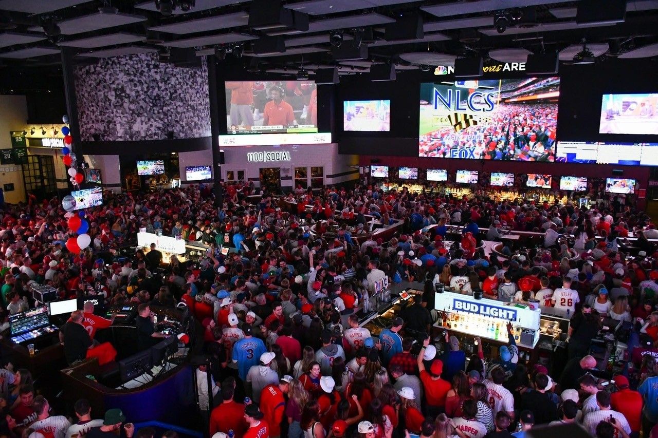 Philadelphia Eagles fans pack Xfinity Live for Super Bowl LVII