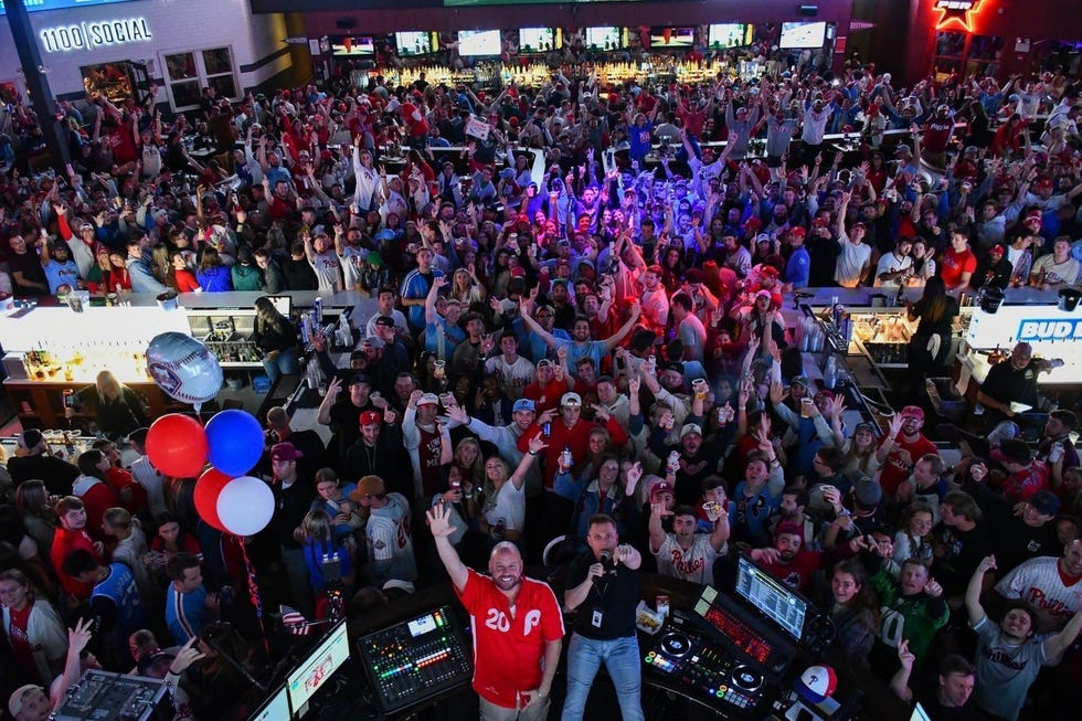 Philadelphia Eagles fans pack Xfinity Live for the Super Bowl