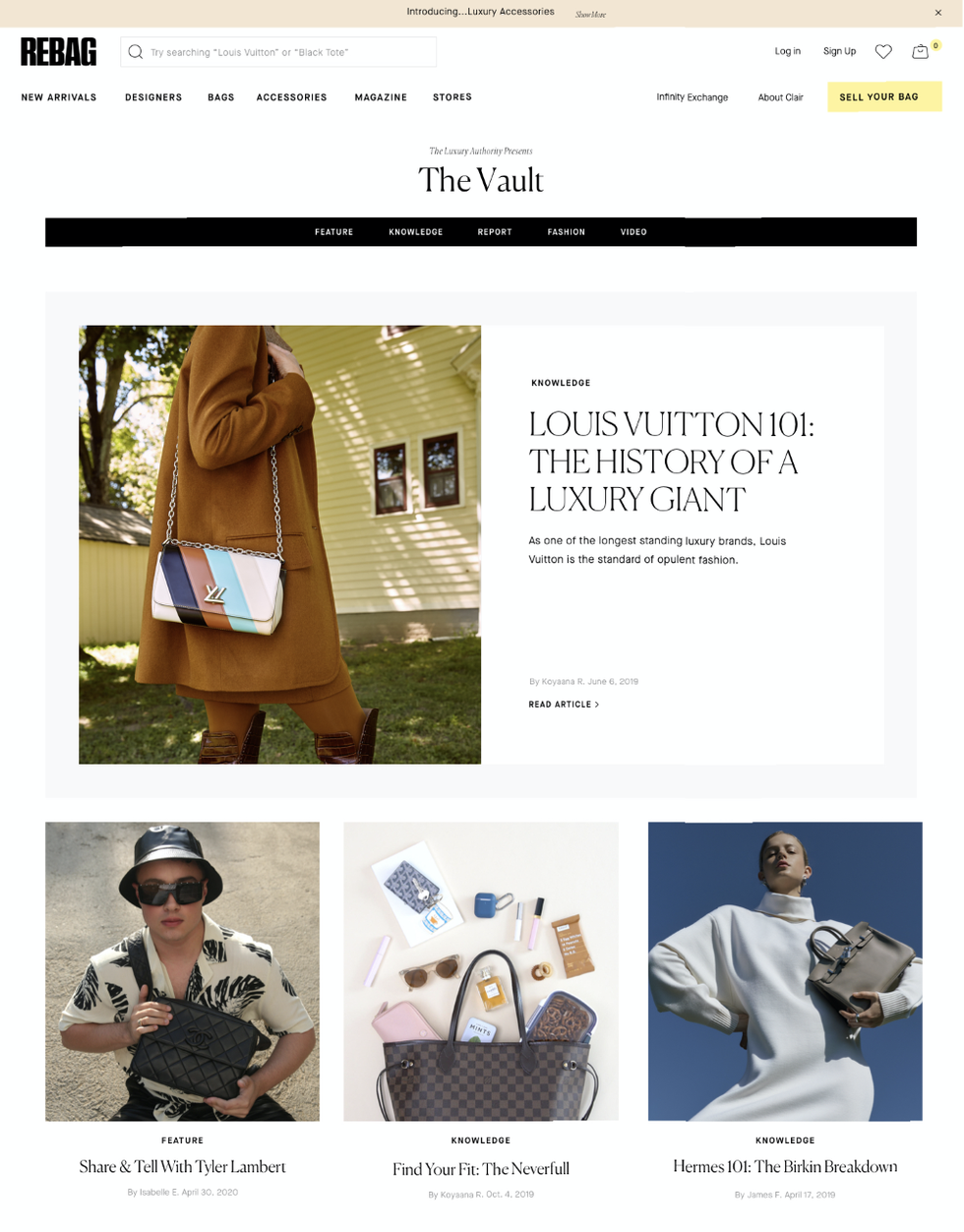 Rebag Just Launched The Vault, Which Means You're About To Become An Expert  In Luxury Resale