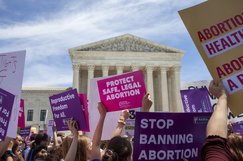 rally in front of the supreme court in support of abortion rights on may 21, 2019