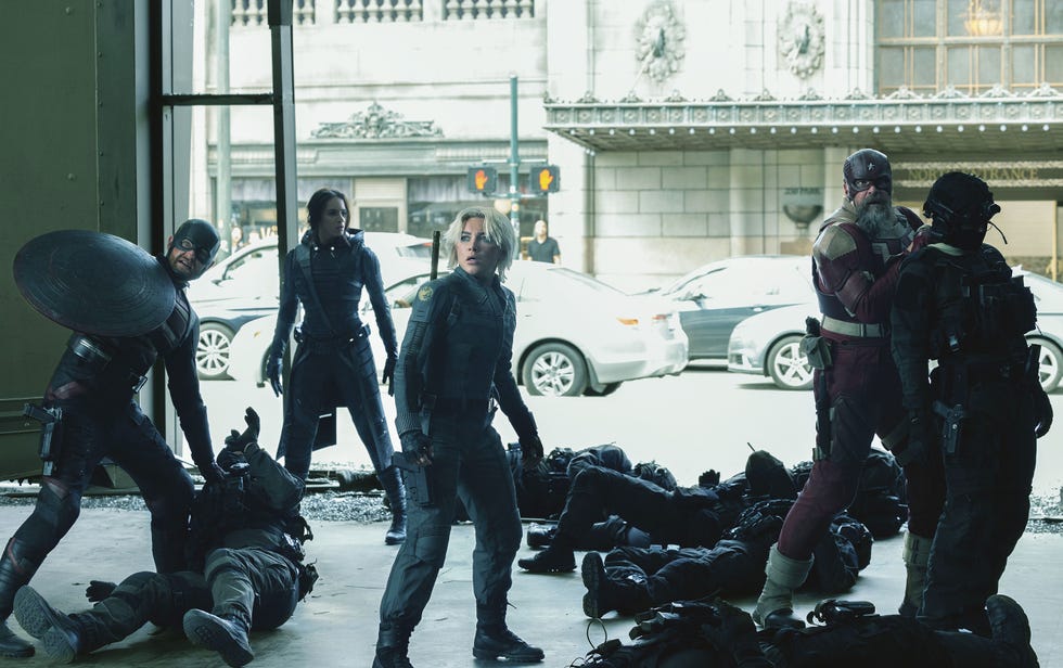 wyatt russell, hannah johnkamen, florence pugh, david harbour, thunderbolts