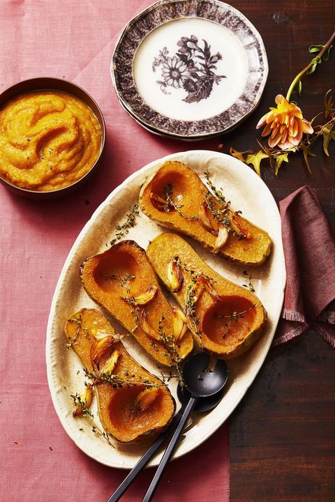 thyme and shallot roasted butternut squash