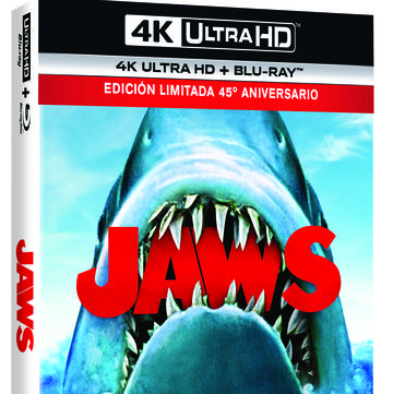 dvd y blu ray de tiburon, edicion especial 45 aniversario