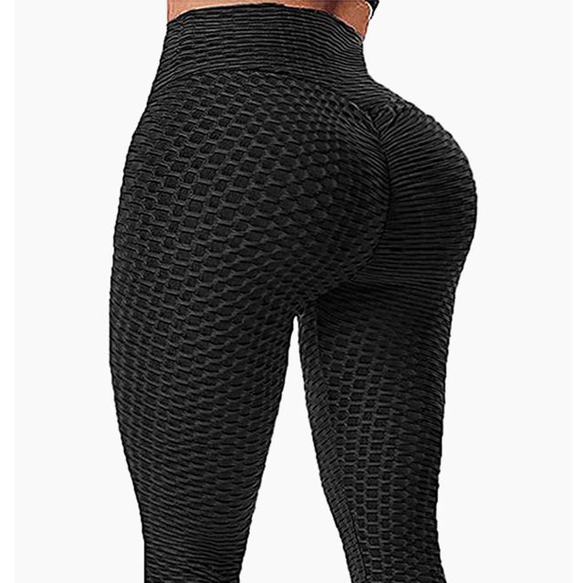 rexchi butt lifting anti cellulite high waisted leggings for women ruched workout yoga pants booty tights