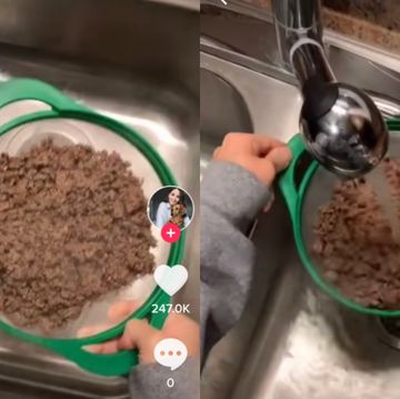 tiktok of someone rinsing ground beef is going viral