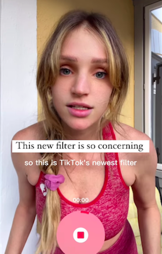 Teens With Dd Boobs Selfie - TikTok's new teenage face filter has divided the internet