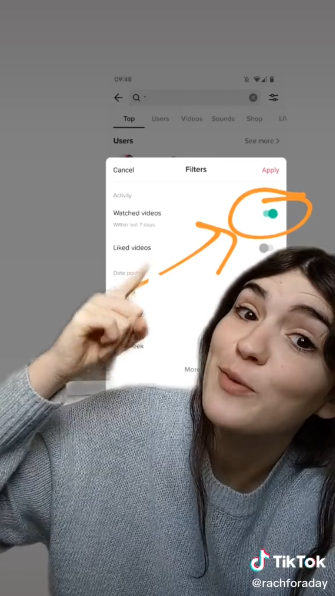 How to find your TikTok watch history
