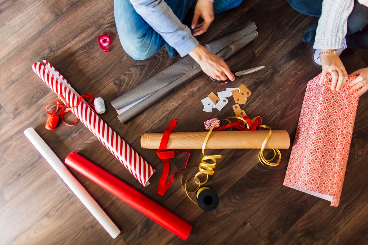 Easy Gift Wrapping Hack For Oddly Shaped Items