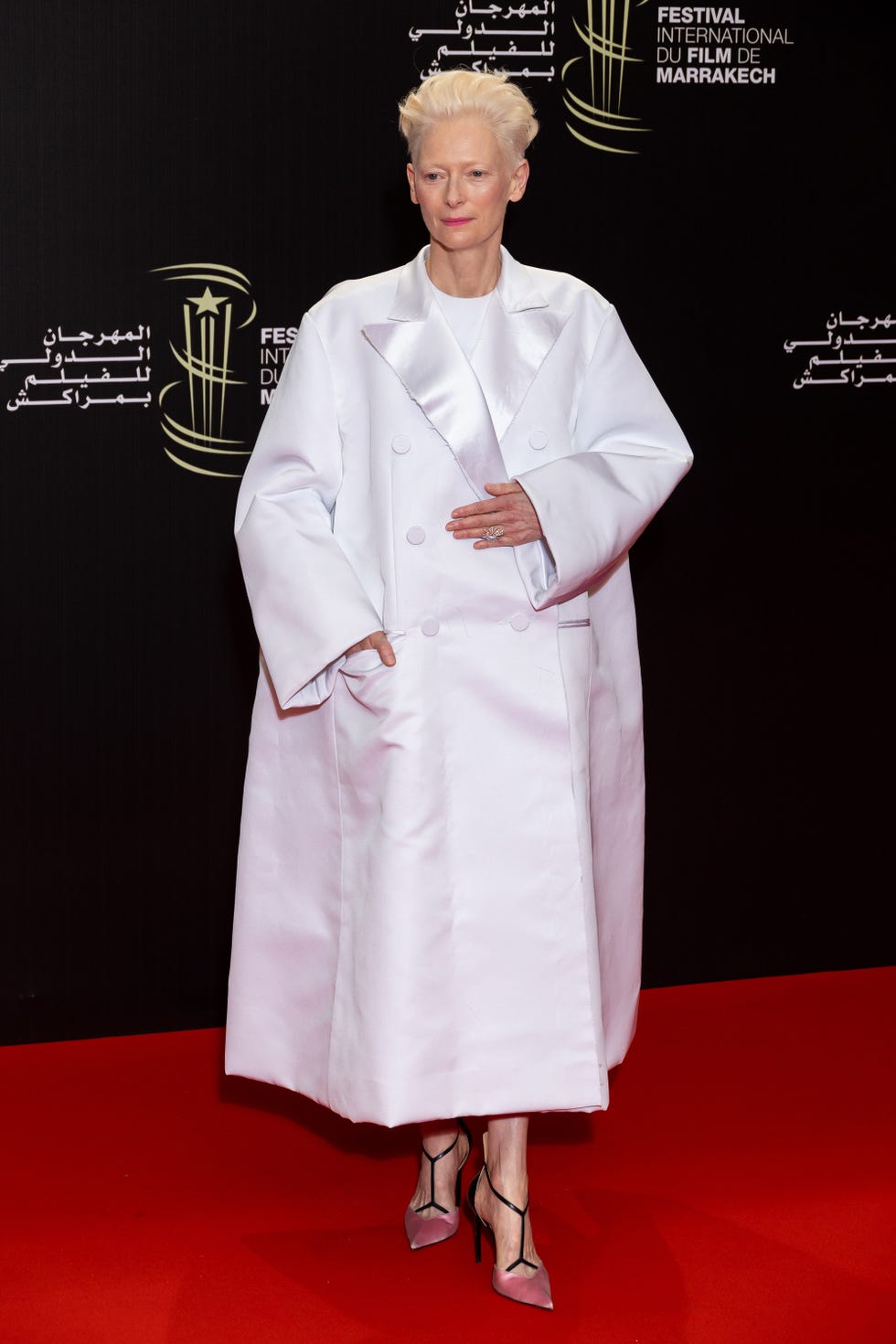 marrakech, morocco november 25 actress tilda swinton attends the ceremony for the 20th annual marrakech international film festival on november 25, 2023 in marrakech, morocco photo by marc piaseckiwireimage