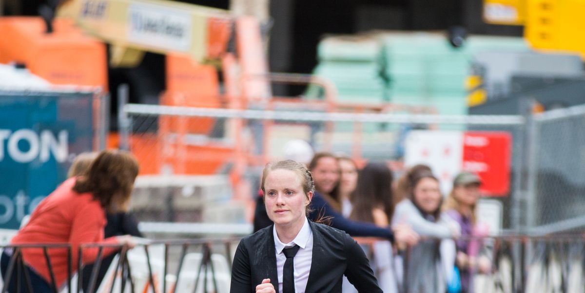 Can you win a marathon while looking sharp in a suit