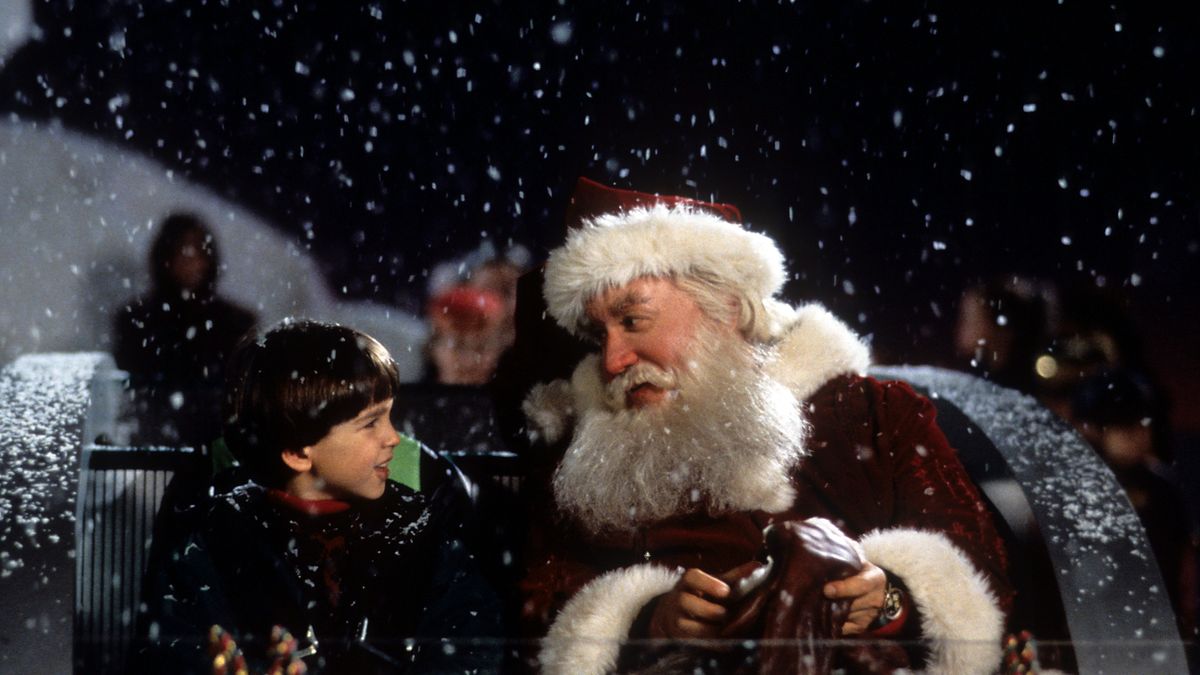tim-allen-on-a-sled-talking-with-a-child