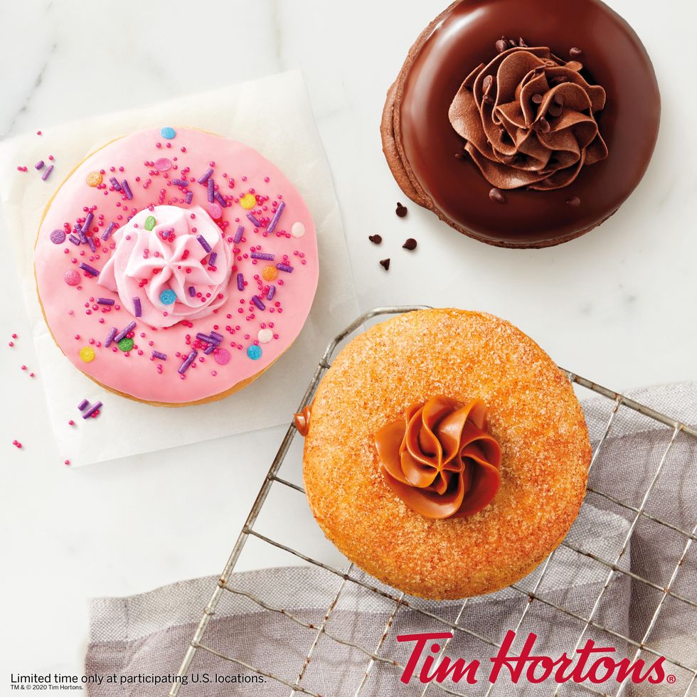 Tim Hortons Has A New Oreo Dream Donut That's Topped With Vanilla Icing And  Cookie Pieces