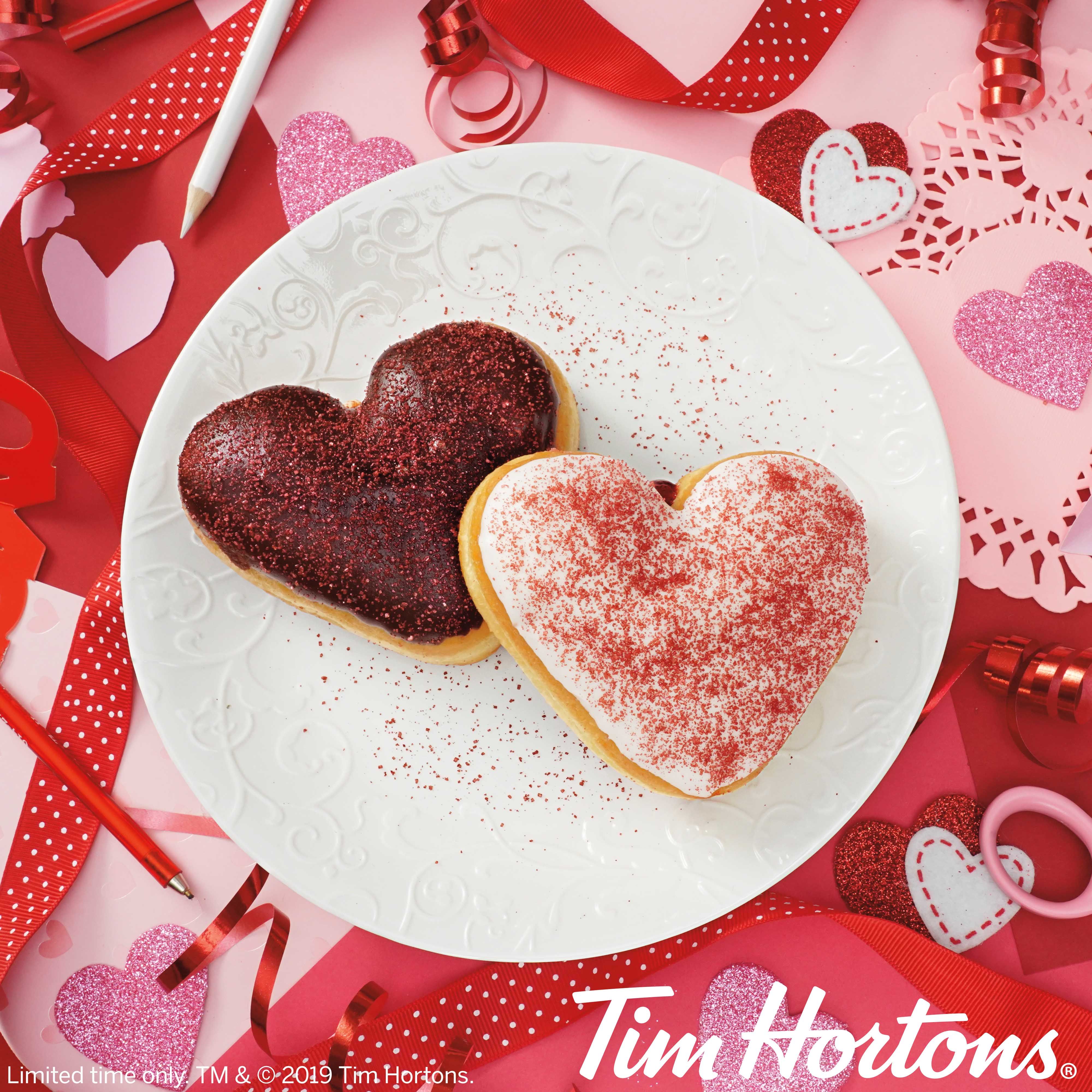 Tim Hortons' Valentine's Day Menu Includes Heart-Shaped Donuts