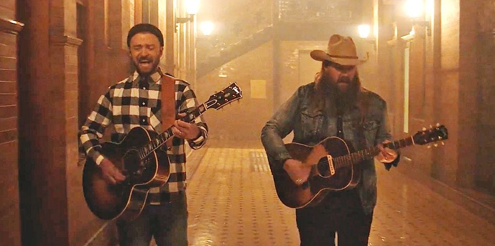 Justin Timberlake, Chris Stapleton Say Something Video - Chris ...