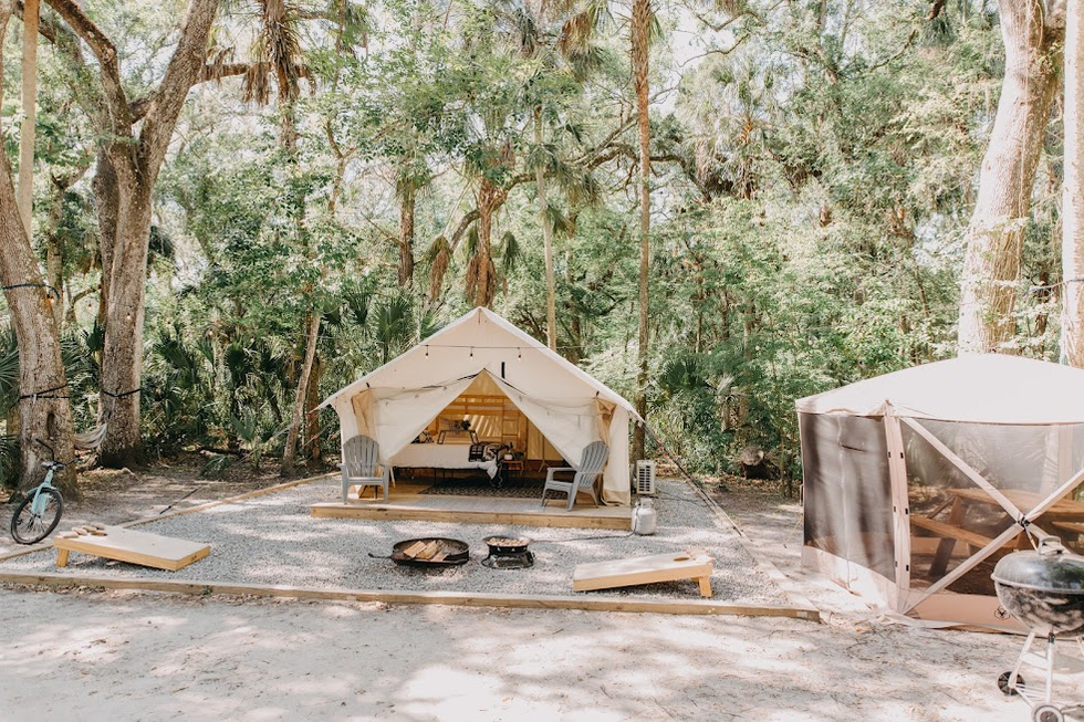 best us glamping destinations — timberline glamping at hillsborough river