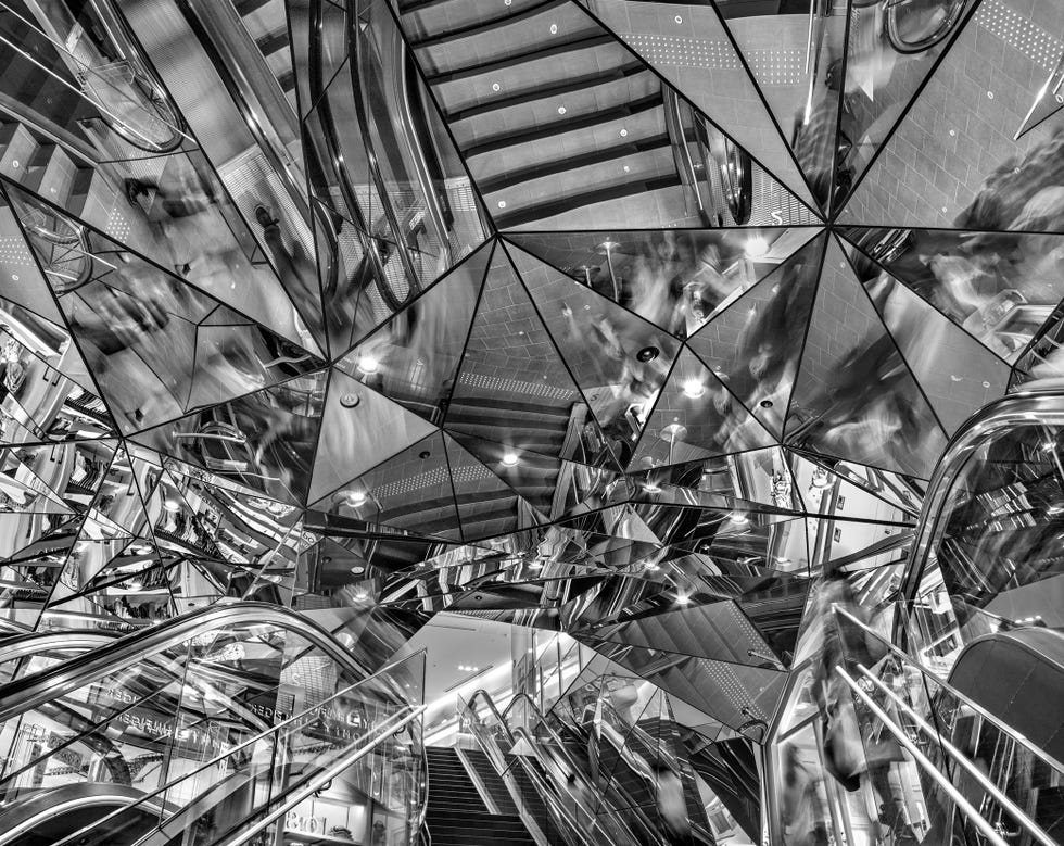 At the end of the 19th century scientists thought of time as a dimension like space where travelers can go anywhere they want This photo illustration of Tokyu Plaza in Tokyos Omotesando Harajuku evokes the feeling of visiting endless destinations